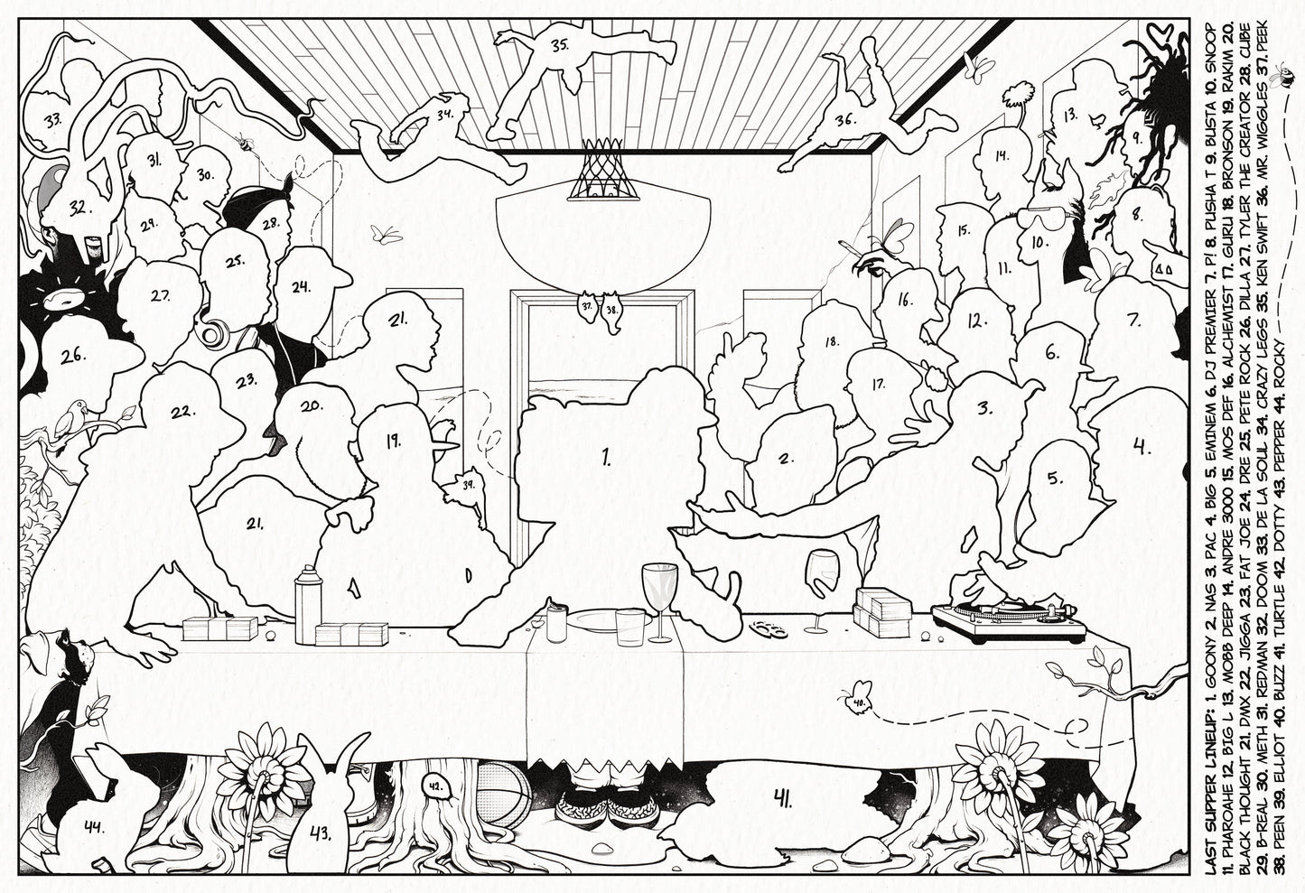 GOONY'S LAST SUPPER PRINT