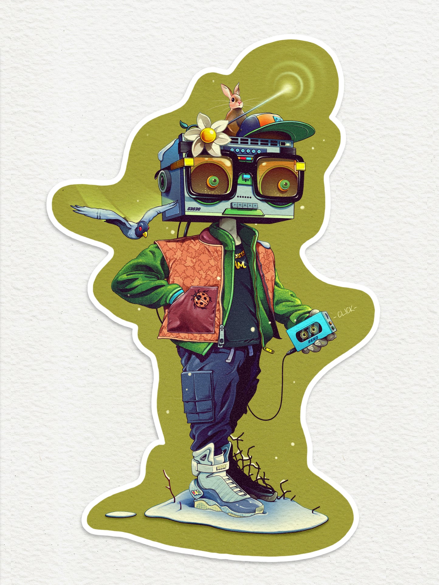 FAM KICKS GOONY STICKER