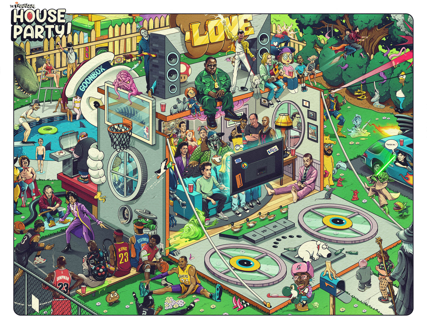 THE FAMALAM HOUSE PARTY PRINT