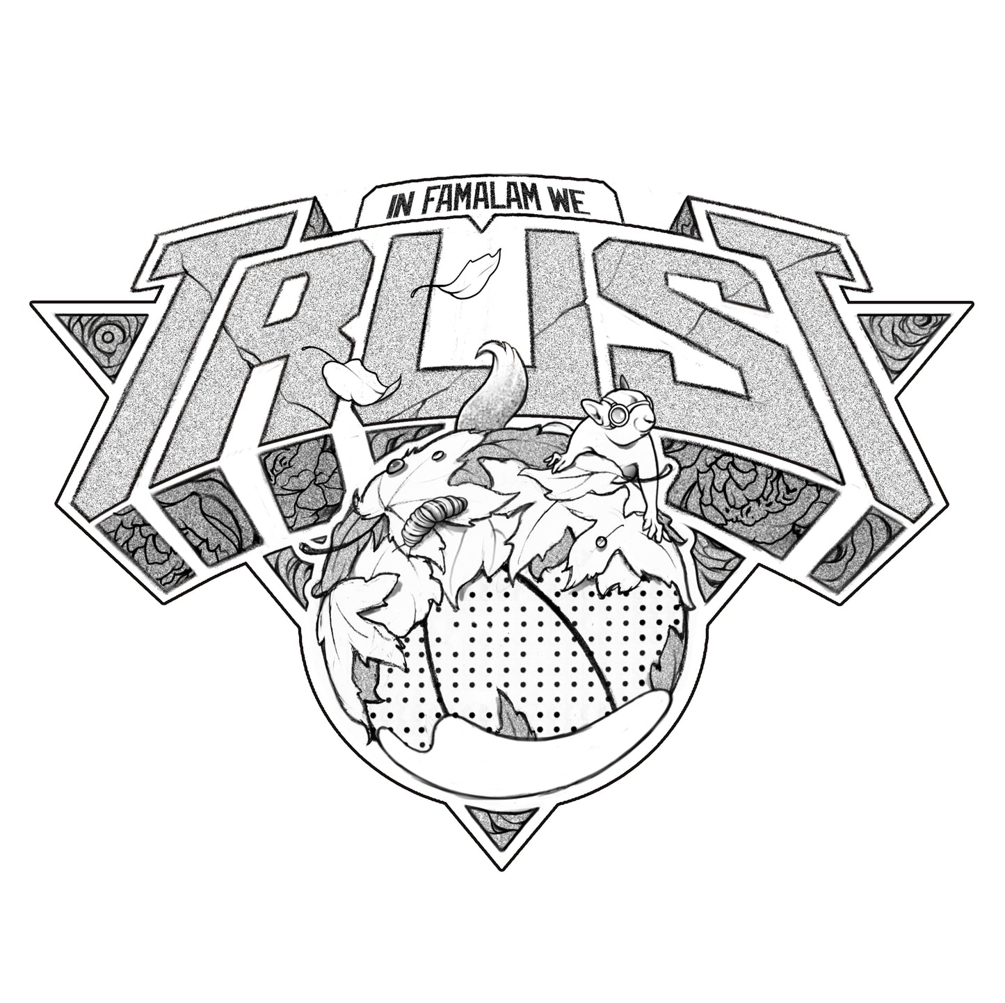 IN FAMALAM WE TRUST PAINTED PANEL