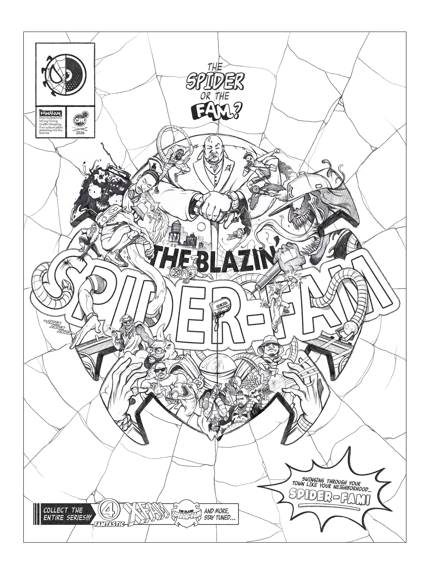 THE BLAZIN' SPIDER-FAM PRINT