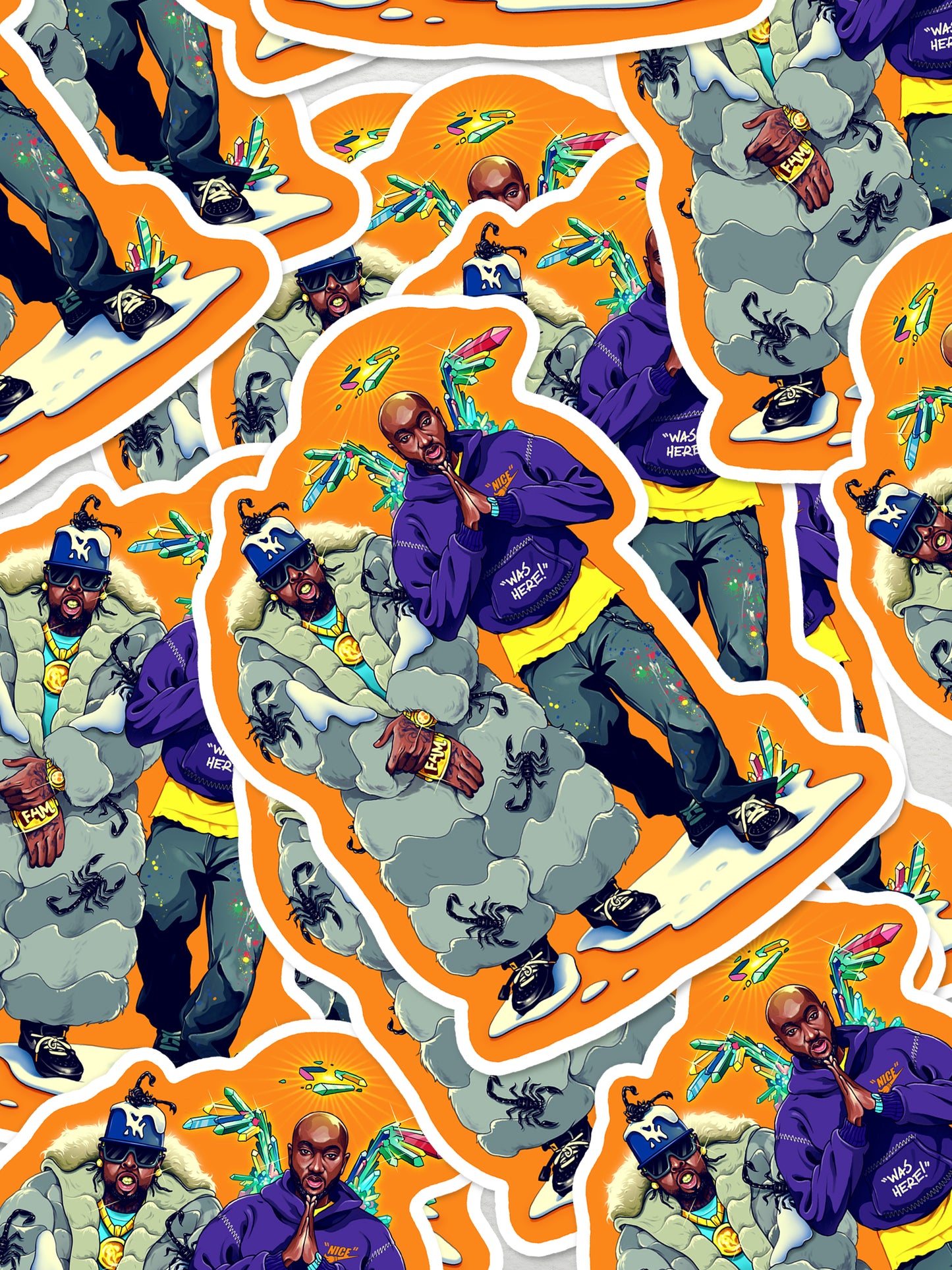 FAM KICKS W$G & VIRGIL STICKER